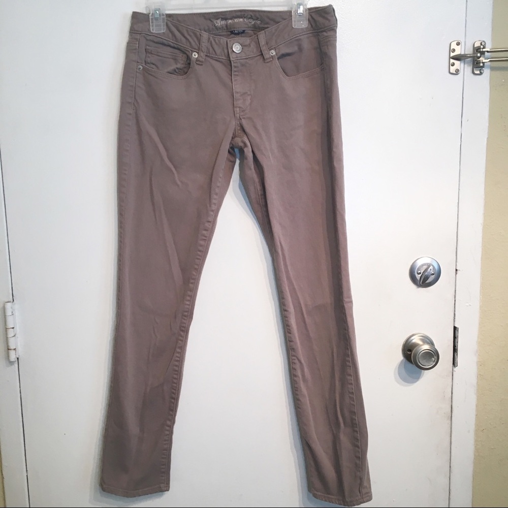American Eagle Dusty Rose Taupe Skinny Jeans